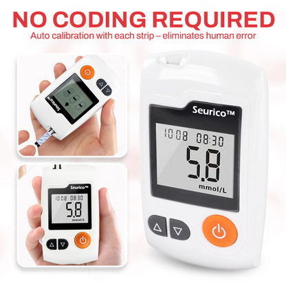 Seurico™ High Precision Fully Smart Blood Glucose Meter Kit