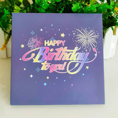 LIGHTS & SOUND Pop up Happy Birthday Card