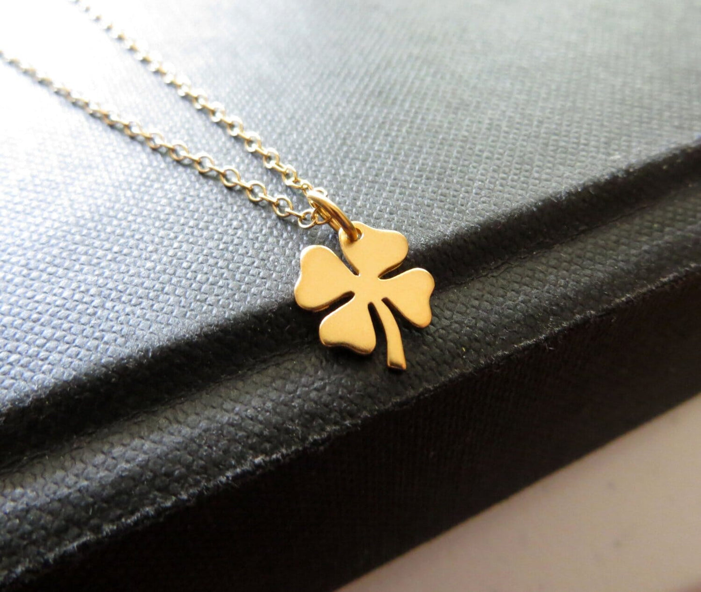 Lucky charmcc necklace, Shamrock, four leaf clover, best wishes gift, good luck gift for friends, co worker gift, you are my lucky charm